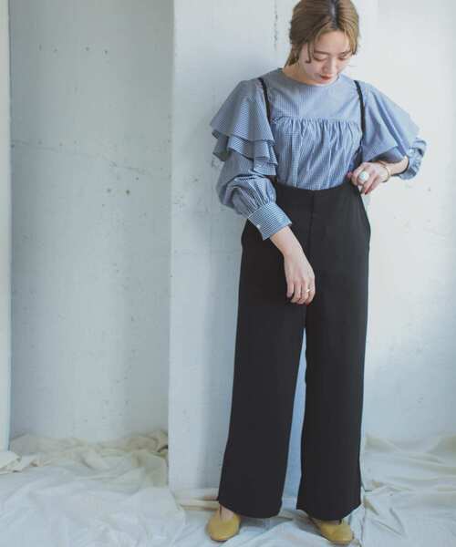 ITEMS URBANRESEARCH（アイテムズ アーバンリサーチ）の「サスツキパンツ（その他パンツ・レディース・ブラック/ベージュ/グレー/モカ・FREE）」の2枚目の写真