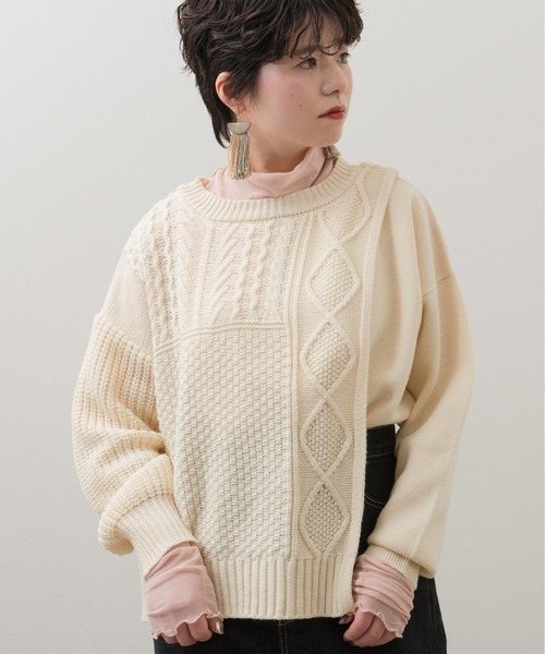 Ambre Neige(アンブルネージュ)の「シアーメロウタートル/【WEB/EC限定商品】(その他トップス・レディース・ラベンダー/ベージュ/ブラック・FREE)」の5枚目の写真