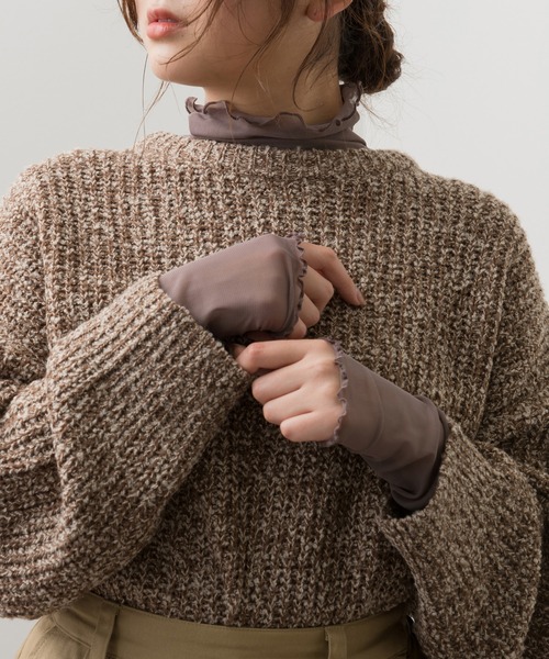 Ambre Neige(アンブルネージュ)の「シアーメロウタートル/【WEB/EC限定商品】(その他トップス・レディース・ラベンダー/ベージュ/ブラック・FREE)」の11枚目の写真