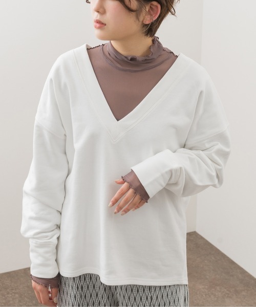 Ambre Neige(アンブルネージュ)の「シアーメロウタートル/【WEB/EC限定商品】(その他トップス・レディース・ラベンダー/ベージュ/ブラック・FREE)」の14枚目の写真