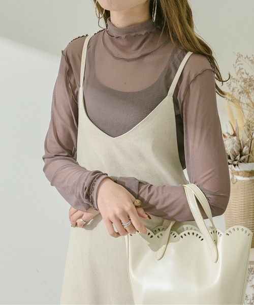 Ambre Neige(アンブルネージュ)の「シアーメロウタートル/【WEB/EC限定商品】(その他トップス・レディース・ラベンダー/ベージュ/ブラック・FREE)」の22枚目の写真