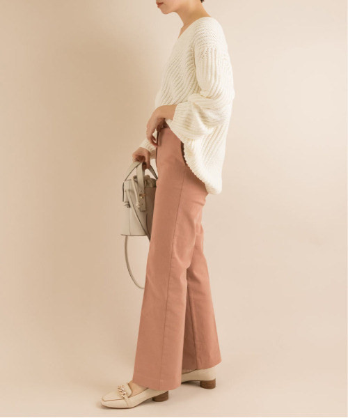 RANDA(ランダ)の「起毛ストレッチパンツ(その他パンツ・レディース・パープル/ピンク/アイボリー・1/0)」の14枚目の写真