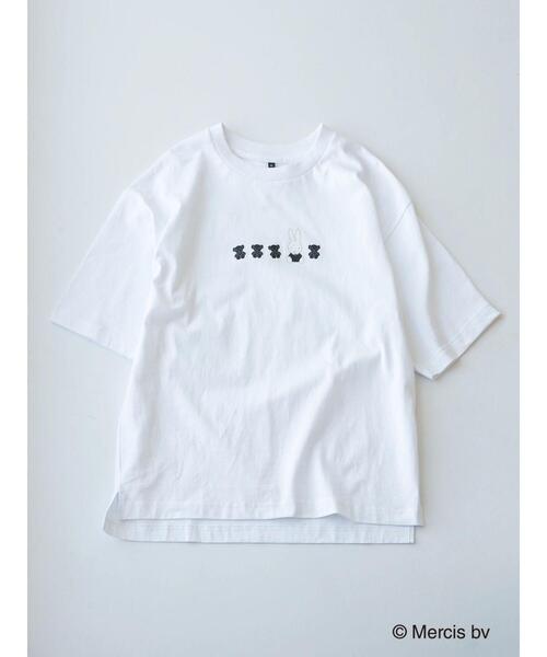 koe（コエ）の「miffy&teddy tshirts*（Tシャツ/カットソー・レディース・ホワイト/チャコールグレー・MEDIUM/LARGE）」の11枚目の写真