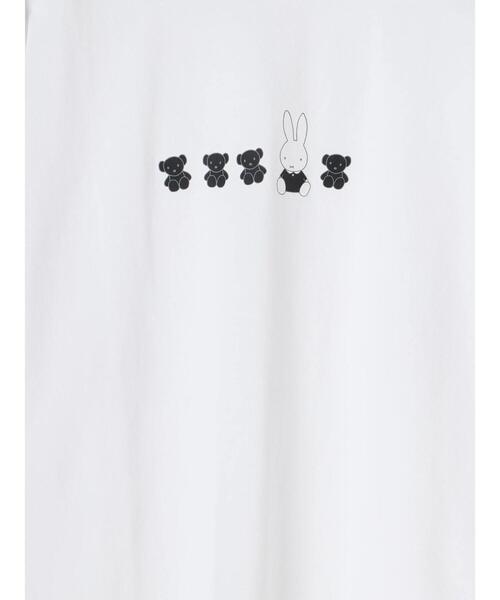 koe（コエ）の「miffy&teddy tshirts*（Tシャツ/カットソー・レディース・ホワイト/チャコールグレー・MEDIUM/LARGE）」の18枚目の写真