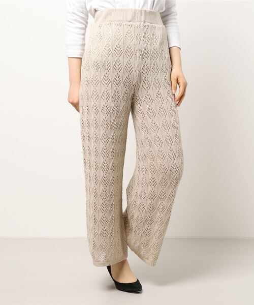 RETRO GIRL（レトロガール）の「スカシ編みパンツ（その他パンツ・レディース・ライトベージュ/オフホワイト/ブラック・FREE）」の20枚目の写真