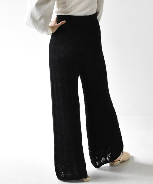 RETRO GIRL（レトロガール）の「スカシ編みパンツ（その他パンツ・レディース・ライトベージュ/オフホワイト/ブラック・FREE）」の15枚目の写真