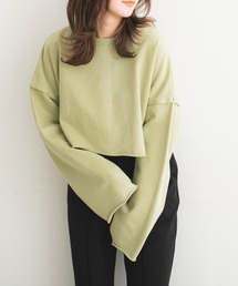 FREE'S MART | ◇ボートネックカットオフ短丈スウェット(スウェット)