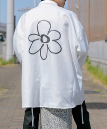 【Adoon plain】フラワープリントオーバーシャツ