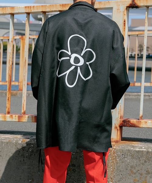 Adoon plain（アドーンプレーン）の「【Adoon plain】フラワープリントオーバーシャツ（シャツ/ブラウス・メンズ・ホワイト/ライトブルー/ブラック/グリーン・MEDIUM/LARGE）」の20枚目の写真