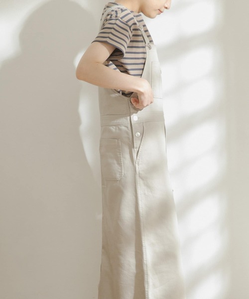 FORK&SPOON(フォークアンドスプーン)の「FORK&SPOON マキシジャンパースカート(ジャンパースカート・レディース・カーキ/グレー系その他・ONE)」の4枚目の写真