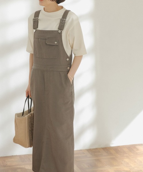 FORK&SPOON(フォークアンドスプーン)の「FORK&SPOON マキシジャンパースカート(ジャンパースカート・レディース・カーキ/グレー系その他・ONE)」の16枚目の写真