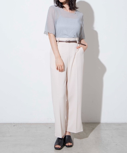 WEGO(ウィゴー)の「WEGO/【ZOZOTOWN&一部店限定】楊柳シフォンブラウスキャミセット(シャツ/ブラウス・レディース・ブラック/パープル/グリーン/オフホワイト/ピンク/ブルー・FREE)」の22枚目の写真
