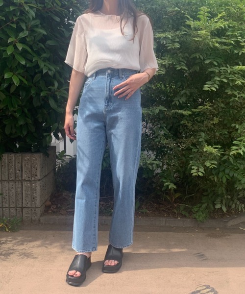 WEGO(ウィゴー)の「WEGO/【ZOZOTOWN&一部店限定】楊柳シフォンブラウスキャミセット(シャツ/ブラウス・レディース・ブラック/パープル/グリーン/オフホワイト/ピンク/ブルー・FREE)」の7枚目の写真