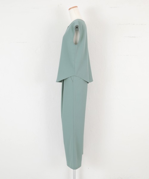 titivate（ティティベイト）の「ﾌﾚﾝﾁｽﾘｰﾌﾞﾌﾞﾗｳｽｾｯﾄｱｯﾌﾟ（セットアップ・レディース・ライトベージュ/コーラル/ライトグリーン/ブラック・S/M/L）」の16枚目の写真