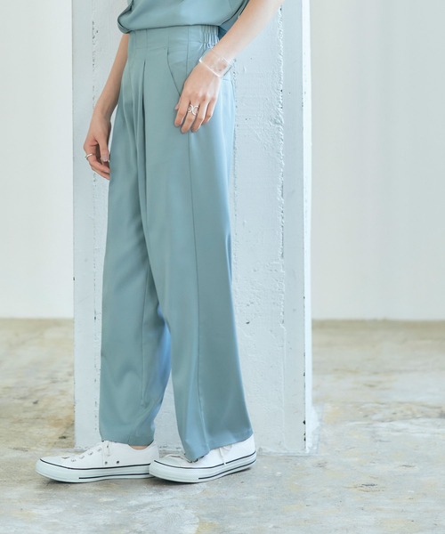 titivate（ティティベイト）の「ﾌﾚﾝﾁｽﾘｰﾌﾞﾌﾞﾗｳｽｾｯﾄｱｯﾌﾟ（セットアップ・レディース・ライトベージュ/コーラル/ライトグリーン/ブラック・S/M/L）」の10枚目の写真