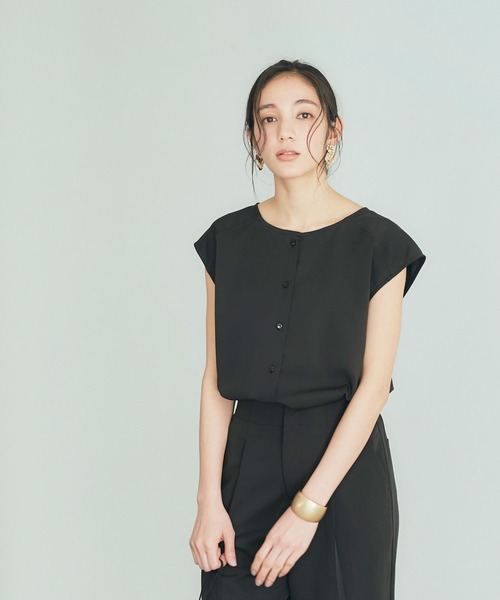 titivate（ティティベイト）の「ﾌﾚﾝﾁｽﾘｰﾌﾞﾌﾞﾗｳｽｾｯﾄｱｯﾌﾟ（セットアップ・レディース・ライトベージュ/コーラル/ライトグリーン/ブラック・S/M/L）」の12枚目の写真