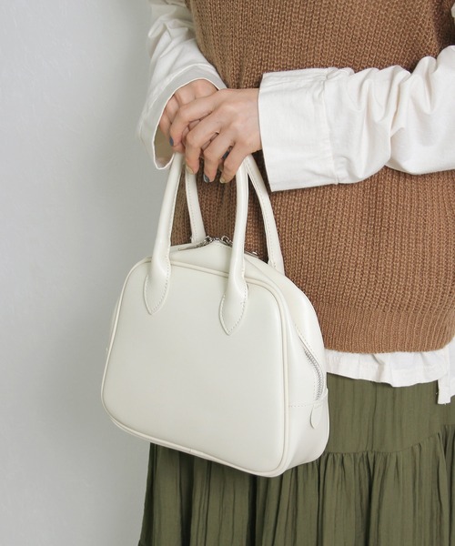 Crisp yours（クリスプユアーズ）の「【WEB限定】2wayスクエアバッグ（ハンドバッグ・レディース・ベージュ/アイボリー/ブラック/ブラウン・FREE）」の7枚目の写真