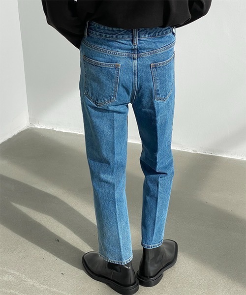 WESTBOY（ウエストボーイ）の「【WB ORIGINALS】Center Pleated Denim Pants WO21S312PT（デニムパンツ・メンズ・ライトブルー/ブラック/グレー/ブルー・M/L/XL）」の6枚目の写真