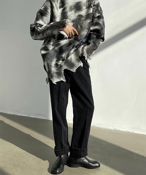 WESTBOY（ウエストボーイ）の「【WB ORIGINALS】Center Pleated Denim Pants WO21S312PT（デニムパンツ・メンズ・ライトブルー/ブラック/グレー/ブルー・M/L/XL）」の8枚目の写真