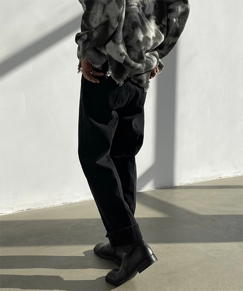 WESTBOY（ウエストボーイ）の「【WB ORIGINALS】Center Pleated Denim Pants WO21S312PT（デニムパンツ・メンズ・ライトブルー/ブラック/グレー/ブルー・M/L/XL）」の11枚目の写真