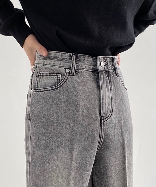 WESTBOY（ウエストボーイ）の「【WB ORIGINALS】Center Pleated Denim Pants WO21S312PT（デニムパンツ・メンズ・ライトブルー/ブラック/グレー/ブルー・M/L/XL）」の12枚目の写真