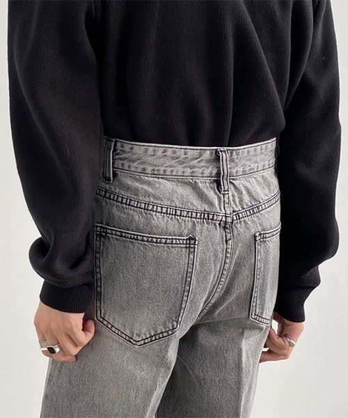 WESTBOY（ウエストボーイ）の「【WB ORIGINALS】Center Pleated Denim Pants WO21S312PT（デニムパンツ・メンズ・ライトブルー/ブラック/グレー/ブルー・M/L/XL）」の14枚目の写真