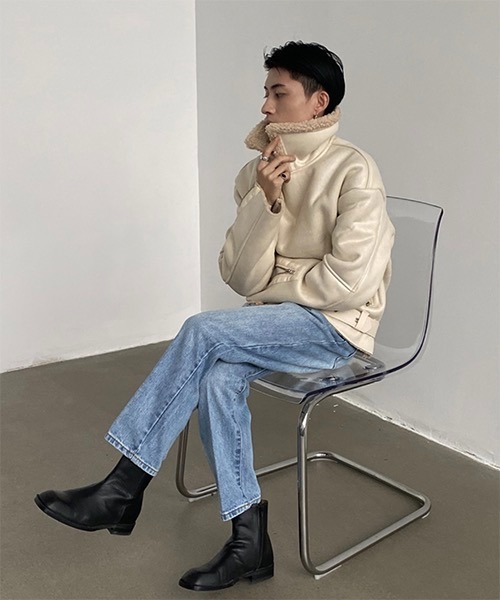 WESTBOY（ウエストボーイ）の「【WB ORIGINALS】Center Pleated Denim Pants WO21S312PT（デニムパンツ・メンズ・ライトブルー/ブラック/グレー/ブルー・M/L/XL）」の16枚目の写真