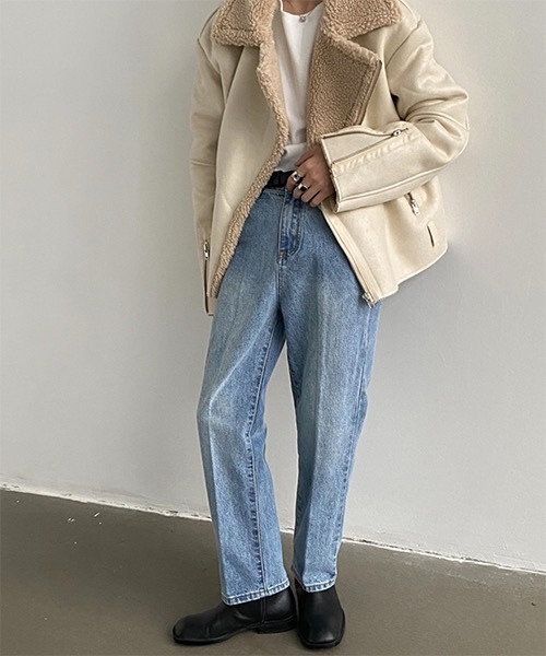 WESTBOY（ウエストボーイ）の「【WB ORIGINALS】Center Pleated Denim Pants WO21S312PT（デニムパンツ・メンズ・ライトブルー/ブラック/グレー/ブルー・M/L/XL）」の19枚目の写真