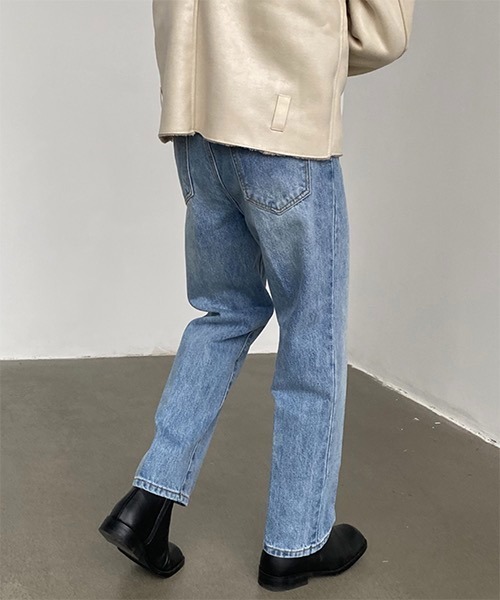 WESTBOY（ウエストボーイ）の「【WB ORIGINALS】Center Pleated Denim Pants WO21S312PT（デニムパンツ・メンズ・ライトブルー/ブラック/グレー/ブルー・M/L/XL）」の20枚目の写真