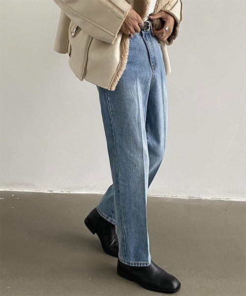 WESTBOY（ウエストボーイ）の「【WB ORIGINALS】Center Pleated Denim Pants WO21S312PT（デニムパンツ・メンズ・ライトブルー/ブラック/グレー/ブルー・M/L/XL）」の21枚目の写真