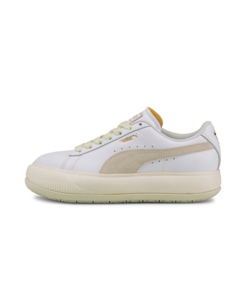PUMA（プーマ）の「PUMA SUEDE MAYU LTH WNS / プーマ スウェード マユ レザー ウィメンズ（スニーカー・レディース・ホワイト/ブラック・22.5cm/23.5cm/24.5cm/23.0cm/24.0cm/25.0cm）」の10枚目の写真