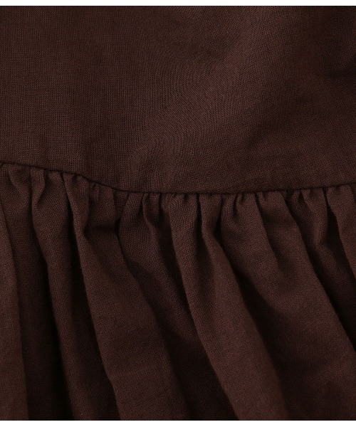 VIS（ビス）の「【オーガニックコットン】ローンギャザーブラウス（シャツ/ブラウス・レディース・ダークブラウン/オフホワイト/カーキ・FREE）」の12枚目の写真