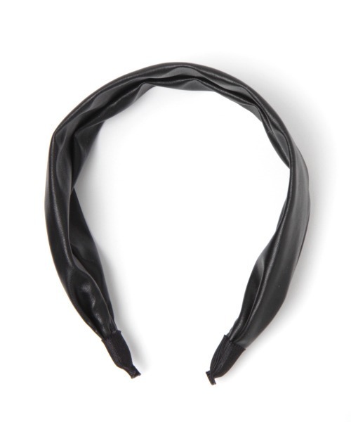 Me%（ミィパーセント）の「フェイクレザーワイドカチューシャ（カチューシャ・レディース・ブラック・FREE）」の5枚目の写真