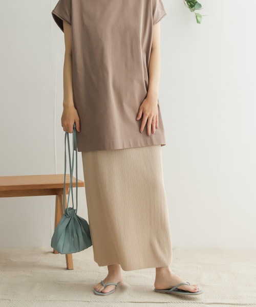 URBAN RESEARCH DOORS（アーバンリサーチドアーズ）の「リブニットスカート（スカート・レディース・モカ/ライトベージュ・ONE）」の22枚目の写真