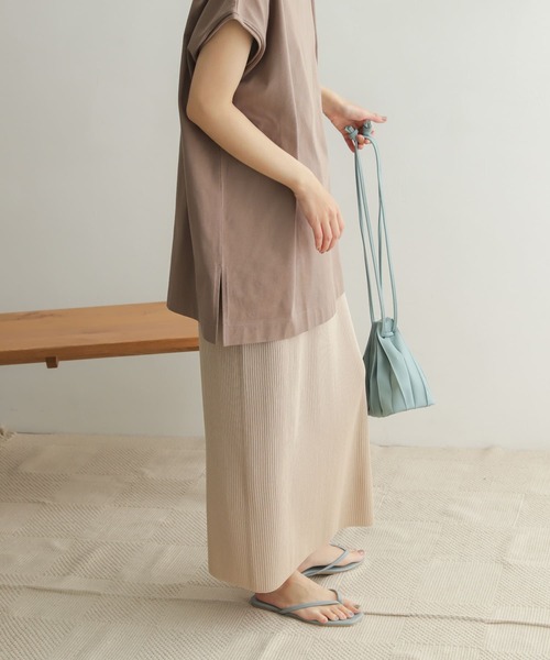 URBAN RESEARCH DOORS（アーバンリサーチドアーズ）の「リブニットスカート（スカート・レディース・モカ/ライトベージュ・ONE）」の17枚目の写真