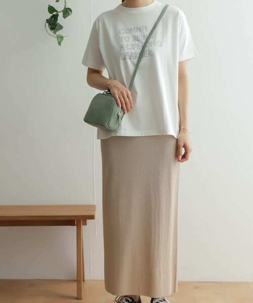 URBAN RESEARCH DOORS（アーバンリサーチドアーズ）の「リブニットスカート（スカート・レディース・モカ/ライトベージュ・ONE）」の14枚目の写真