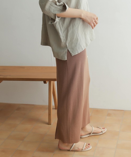 URBAN RESEARCH DOORS（アーバンリサーチドアーズ）の「リブニットスカート（スカート・レディース・モカ/ライトベージュ・ONE）」の10枚目の写真