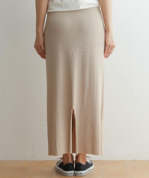 URBAN RESEARCH DOORS（アーバンリサーチドアーズ）の「リブニットスカート（スカート・レディース・モカ/ライトベージュ・ONE）」の16枚目の写真