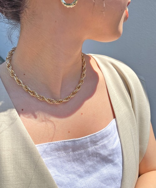 Omekashi(オメカシ)の「ロープチェーンネックレス(ネックレス・レディース・ゴールド・ONE SIZE)」の1枚目の写真