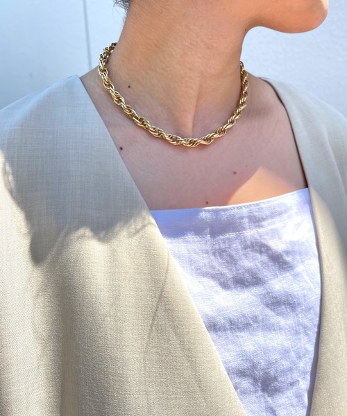Omekashi(オメカシ)の「ロープチェーンネックレス(ネックレス・レディース・ゴールド・ONE SIZE)」の3枚目の写真