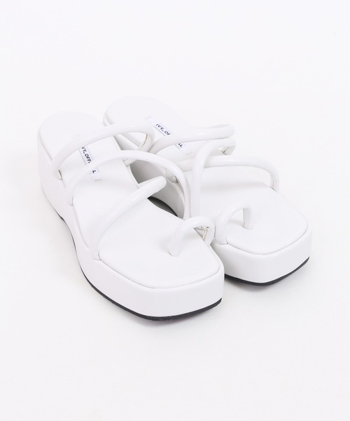 WC(ダブル シー)の「コード厚底サンダル(サンダル・レディース・ホワイト/ブラック/サックスブルー・SMALL/MEDIUM)」の1枚目の写真