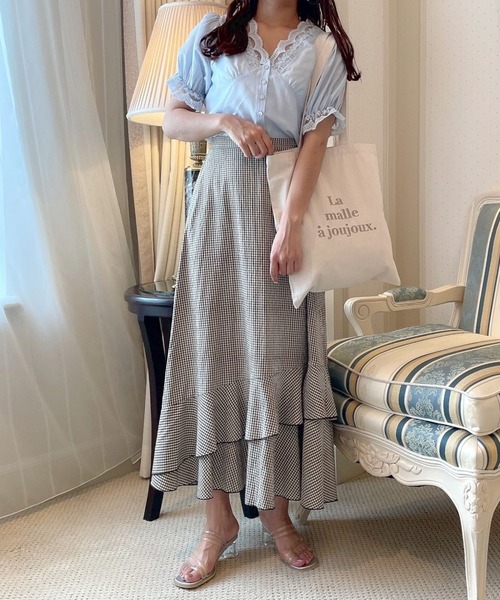 Heather(ヘザー)の「あいねねテンセルリボンブラウス 954264(シャツ/ブラウス・レディース・アイボリー/ブラウン/ブルー・FREE)」の20枚目の写真