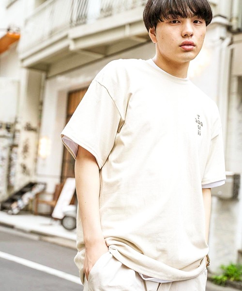 DOGTOWN（ドッグタウン）の「CROSS LOGO S/S T-SHIRTS/ドッグタウンバックプリント半袖Tシャツ（Tシャツ/カットソー・メンズ・インディゴブルー/チャコールグレー/オレンジ/サンドベージュ/チョコ/ホワイト×ブラック/ブラック×ホワイト・LARGE/X-LARGE/MEDIUM）」の19枚目の写真