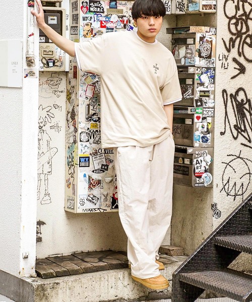 DOGTOWN（ドッグタウン）の「CROSS LOGO S/S T-SHIRTS/ドッグタウンバックプリント半袖Tシャツ（Tシャツ/カットソー・メンズ・インディゴブルー/チャコールグレー/オレンジ/サンドベージュ/チョコ/ホワイト×ブラック/ブラック×ホワイト・LARGE/X-LARGE/MEDIUM）」の22枚目の写真