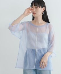 miette | 配色ﾗｲﾝｼｱｰﾗﾒﾆｯﾄﾄｯﾌﾟｽ(ニット/セーター)