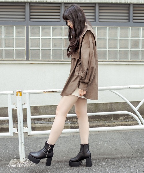 RASVOA(ラスボア)の「ノーカラージレコンビシャツ(シャツ/ブラウス・レディース・ブラック/ブラウン/オフホワイト・FREE)」の22枚目の写真