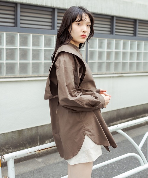 RASVOA(ラスボア)の「ノーカラージレコンビシャツ(シャツ/ブラウス・レディース・ブラック/ブラウン/オフホワイト・FREE)」の6枚目の写真