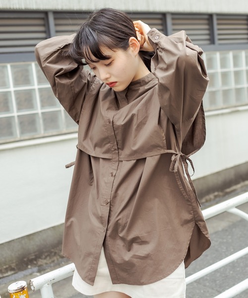 RASVOA(ラスボア)の「ノーカラージレコンビシャツ(シャツ/ブラウス・レディース・ブラック/ブラウン/オフホワイト・FREE)」の14枚目の写真