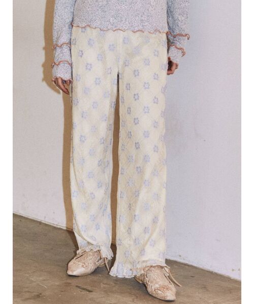 merry jenny（メリージェニー）の「カラーレースパンツ（その他パンツ・レディース・グリーン/アイボリー・FREE）」の7枚目の写真