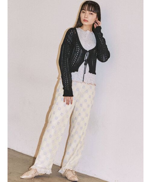 merry jenny（メリージェニー）の「カラーレースパンツ（その他パンツ・レディース・グリーン/アイボリー・FREE）」の9枚目の写真